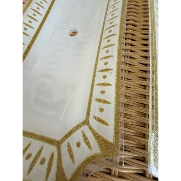 Vintage MCM Pair Glass Bathroom Light Shade Cover Convex Plates Sconces - Picture 8 of 14